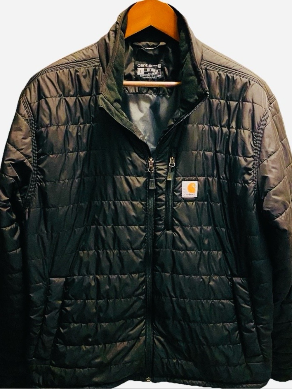 Carhartt men’s Gilliam insulted Black Puffer Jacket size Large